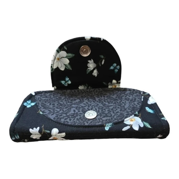 Floral Butterfly Hand Clutch Custom Homemade Wallet - Picture 5 of 6